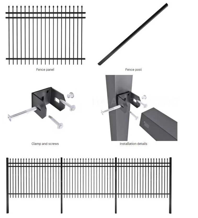 2.4 × 1.8 Meters Australian Security Fence Aluminum Pool Fencing Ornamental Fence Privacy Garden Fence Slat Screen Fence Panel China Manufacturer