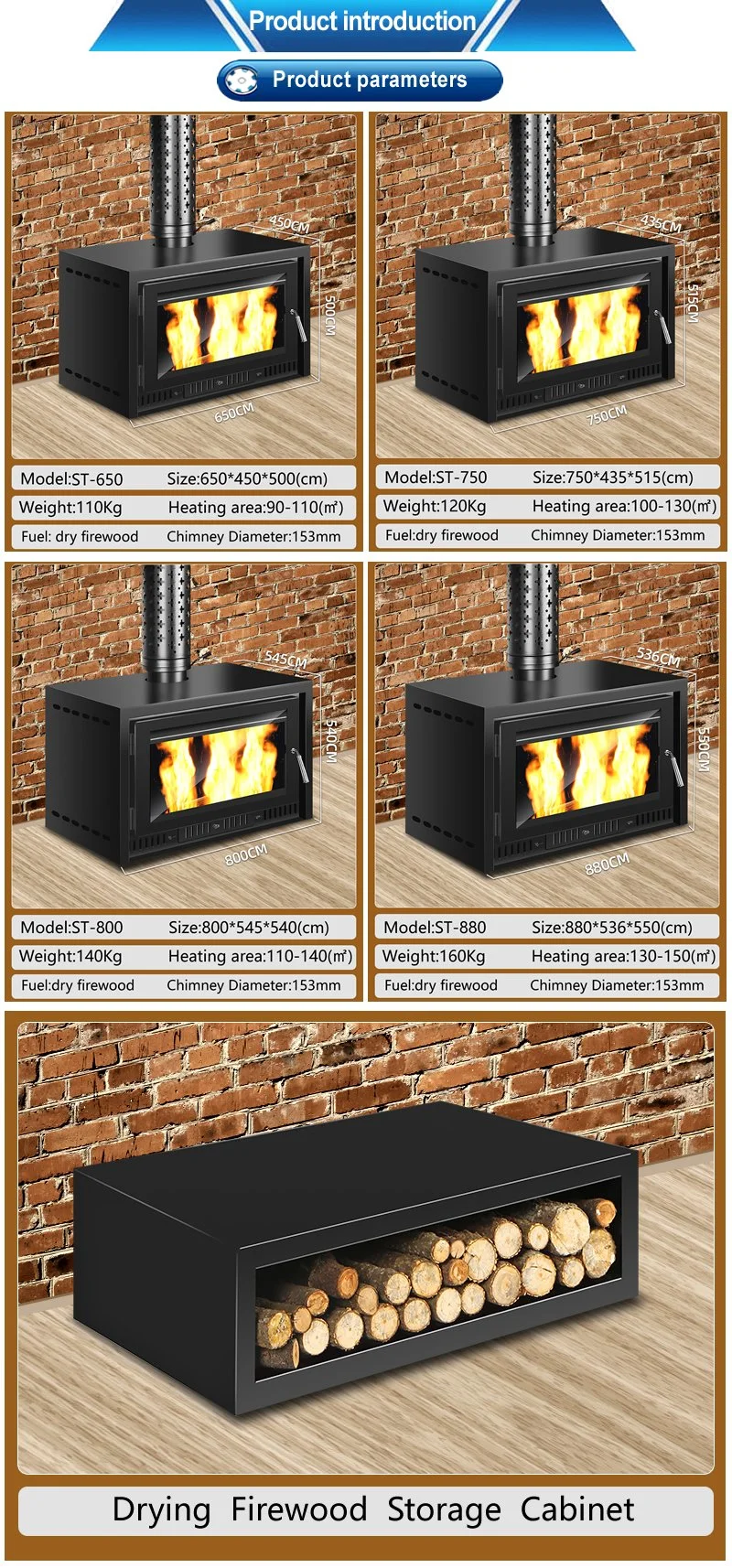 Hanging Fireplace Wood Burning Stove Small Wood Burner