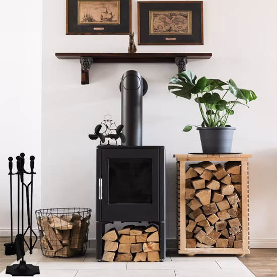 이중 장작 벽난로, 고품질 스토브 팬, 고효율 벽난로